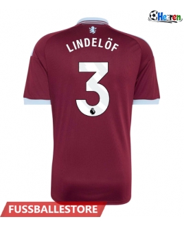Günstige Aston Villa Victor Lindelof #3 Heimtrikot 2026-27 Kurzarm